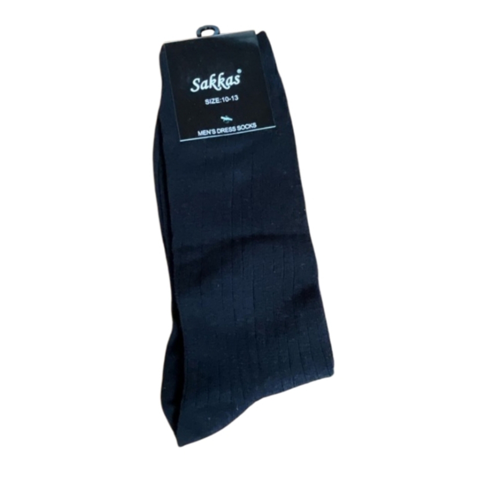 Sakkas Mens Black Socks Sz 10-13 3 Pair NEW